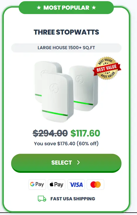 StopWatt packs and pricing